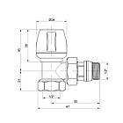 Кран радіаторний Icma 1/2" з антипротечкой кутовий №803+940, фото 2