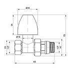 Кран радіаторний SD Plus 1/2" ВН з антипротечкой прямий SD226W15, фото 2