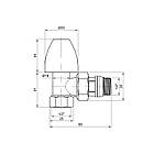 Кран радіаторний SD Plus 1/2" ВН з антипротечкой кутовий SD228W15, фото 3