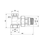 Кран радіаторний SD Plus 1/2" ВН з антипротечкой кутовий SD229W15, фото 3