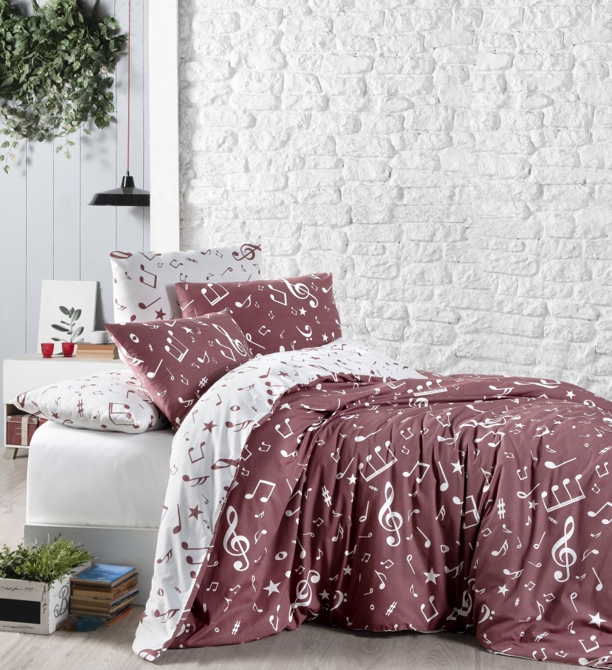 Турецьке Постільна білизна First Choice Ranforce Major Dark Red