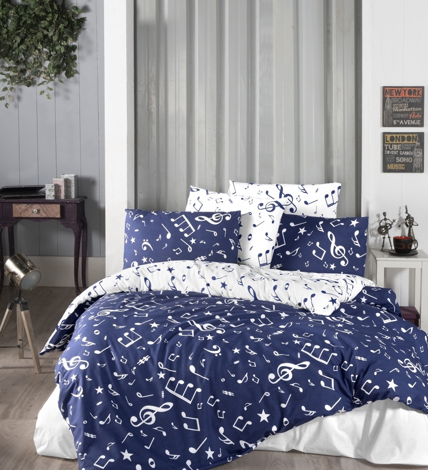 Турецьке Постільна білизна First Choice Ranforce Major Navy Blue