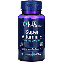 Вітамін Е, Life Extension "Super Vitamin E 400 МО (90 гельових капсул)