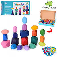 Деревянная игра-балансир Пирамида из камушков Tree Toys MD 2916 20 камушков