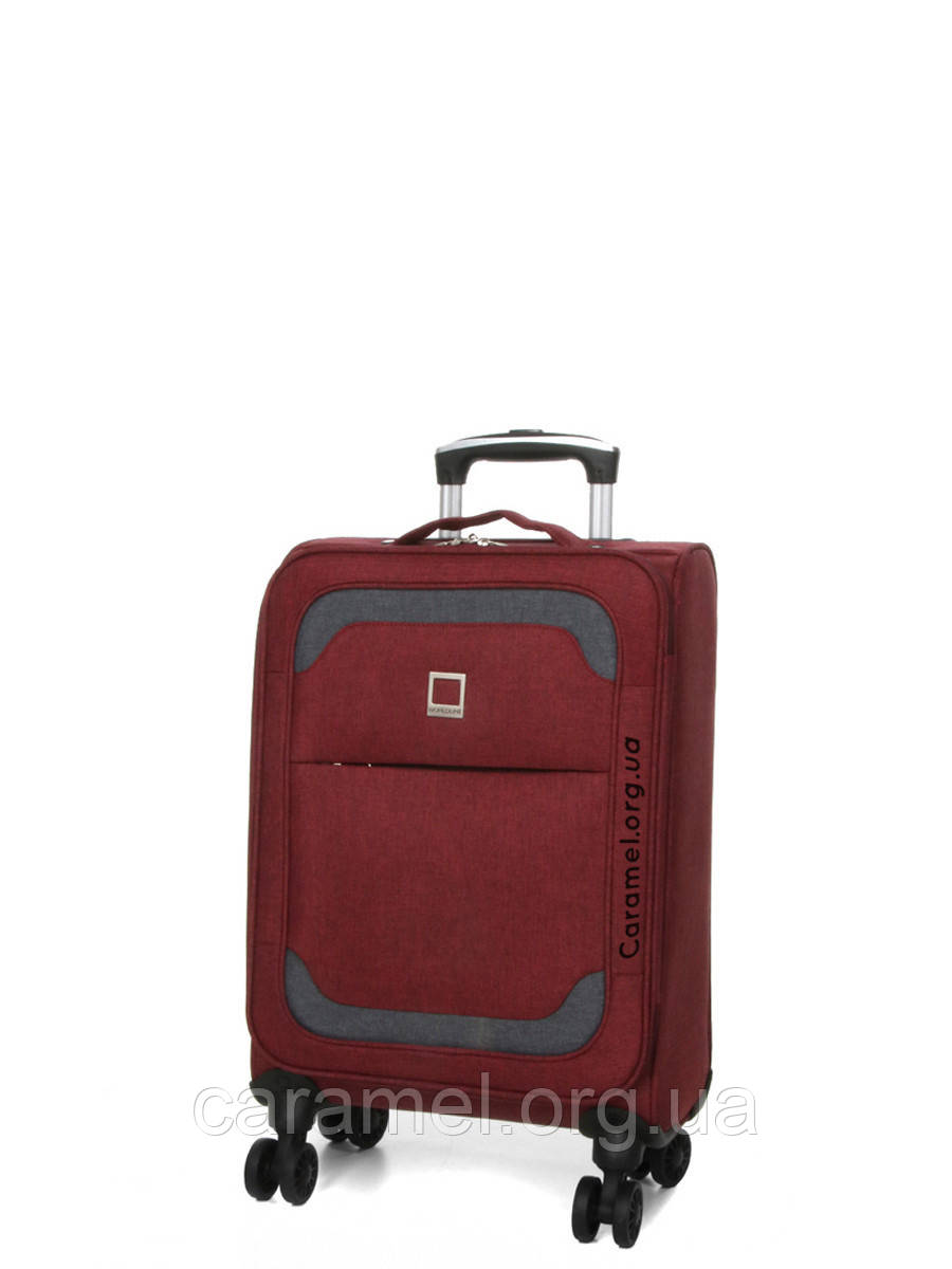 Валіза тканинна на 4х колесах мала S бордова | 55х35х20 см | 2.500 кг | 30 л | AIRTEX 608
