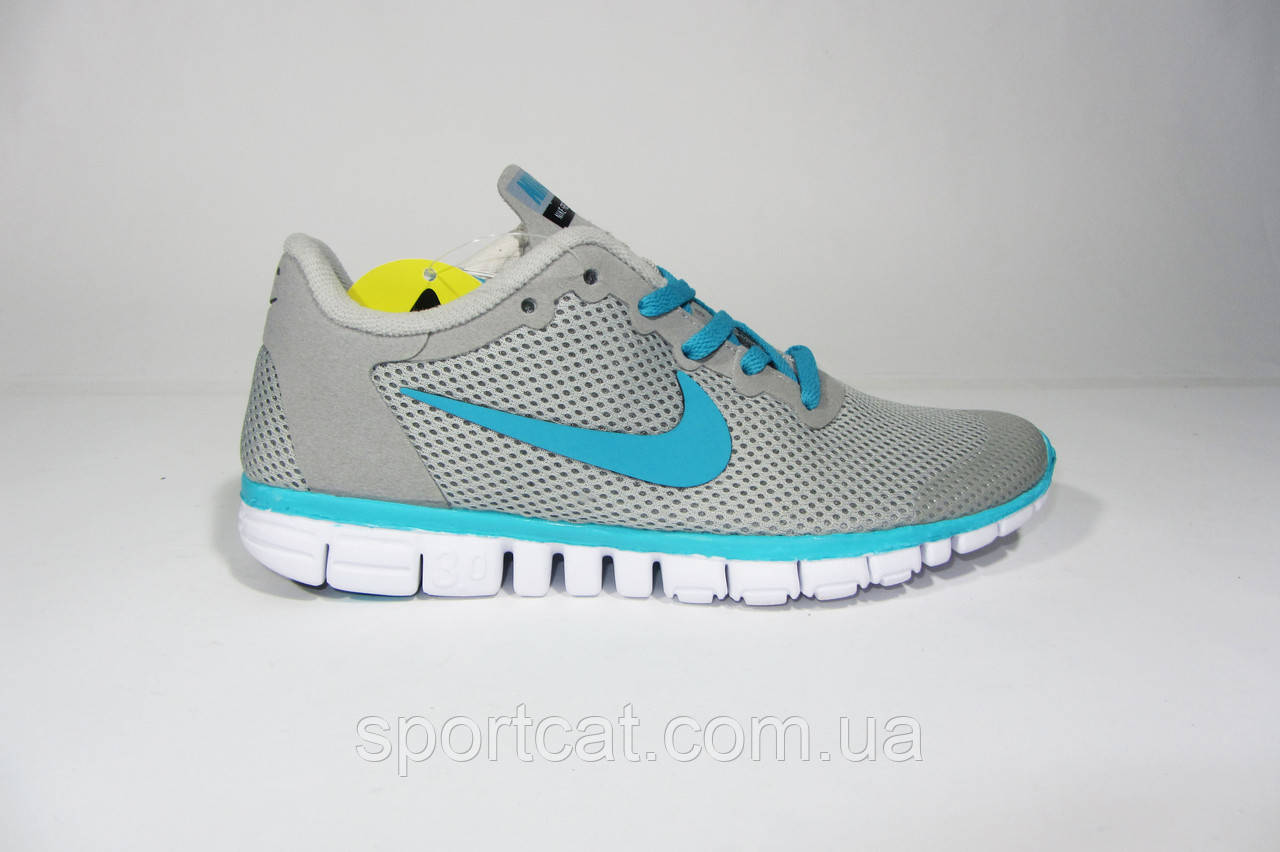 Жіночі кросівки Nike Free Run 3.0, сітка, сірі Р. 36 37