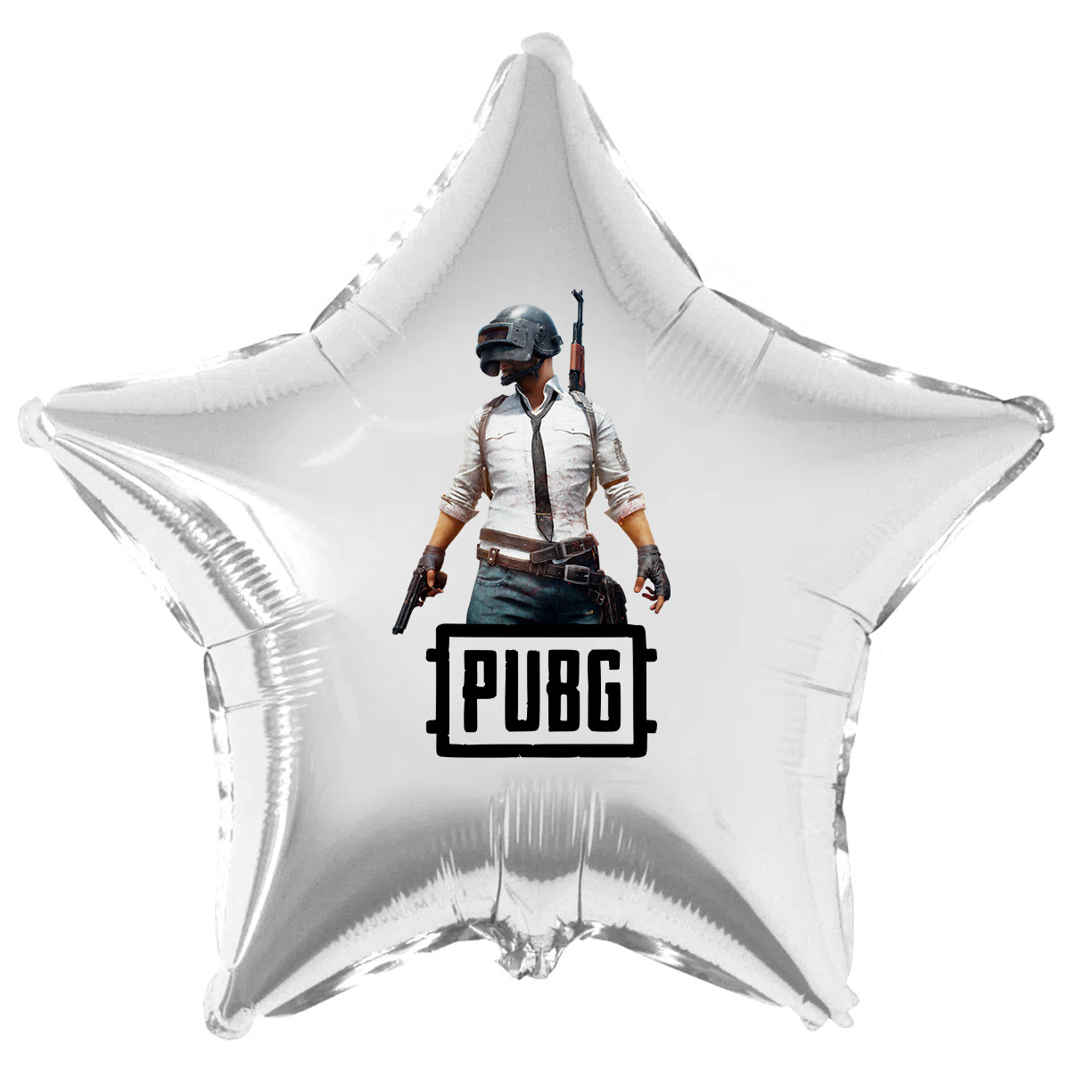 Наклейка на шар 18" "Playerunknown's Battlegrounds guy (PUBG)"  (поштучно)