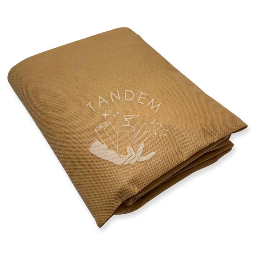 Чохол для кушетки на резинці спанбонд розмір 80*210 см щільність 80 г/м2 колір кремовий, фото 1