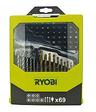 Набір свердел і біт 69 предметів RYOBI RAK69MIX