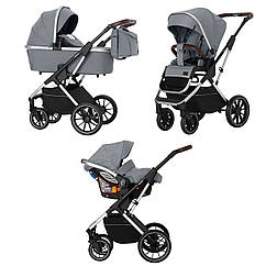 Коляска універсальна 3 в 1 CARRELLO Aurora CRL-6502 /2 Silver Grey
