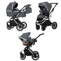 Коляска універсальна 3 в 1 CARRELLO Aurora CRL-6502 /2 Iron Grey