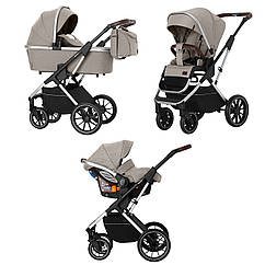 Коляска універсальна 3 в 1 CARRELLO Aurora CRL-6502 /2 Almond Beige