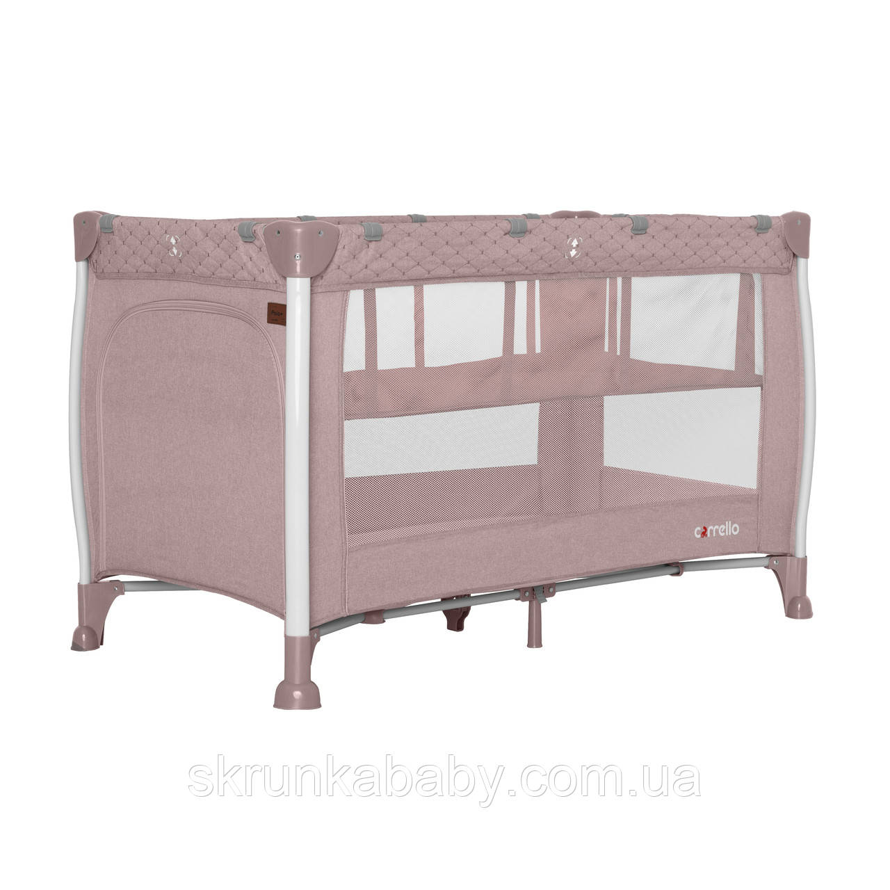 Манеж CARRELLO Polo+ CRL-11606 Flamingo Pink з двома рівнями дна