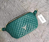 Жіноча поясна сумка "бананка" Guess (21926) зелена, фото 3