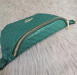 Жіноча поясна сумка "бананка" Guess (21926) зелена, фото 4