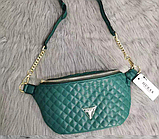 Жіноча поясна сумка "бананка" Guess (21926) зелена, фото 5