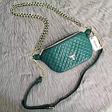 Жіноча поясна сумка "бананка" Guess (21926) зелена, фото 6