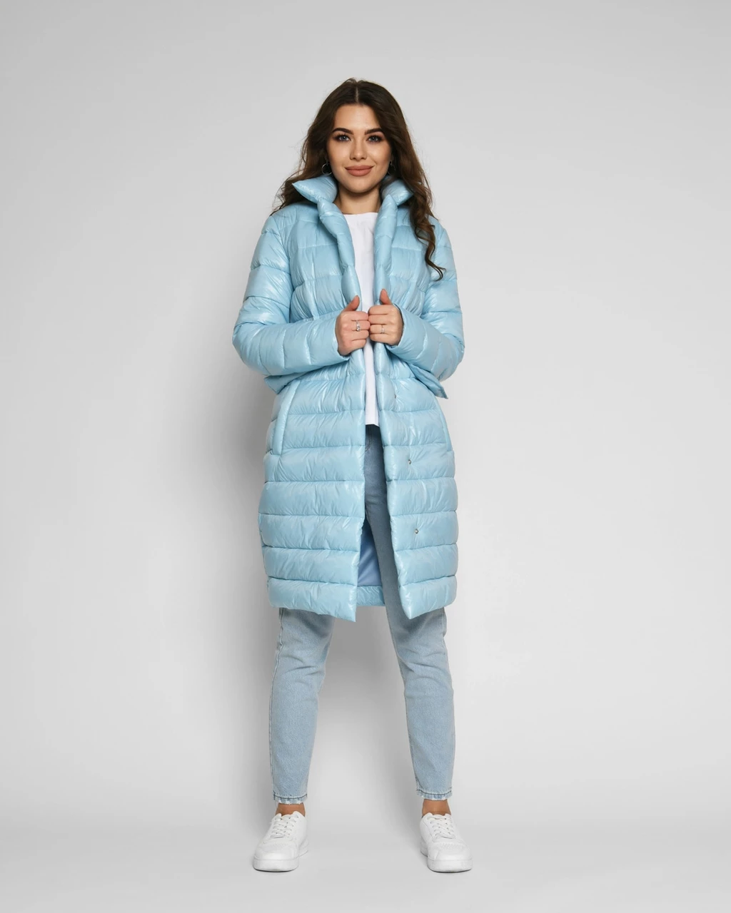 Модна жіноча демісезонна куртка X-Woyz LS-8867-11 блакитного кольору