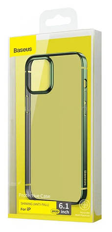 Чохол-накладка Baseus для iPhone 12 6.1" Прозорий/ Зелений (ARAPIPH61N-MDA06), фото 4