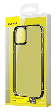 Чохол-накладка Baseus для iPhone 12/ iPhone 12 Pro 6.1" Прозорий/ Чорний (ARAPIPH61N-MD01), фото 4