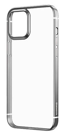 Чохол-накладка Baseus для iPhone 12/ iPhone 12 Pro 6.1" Прозорий/ Сріблястий (ARAPIPH61N-MDA0S), фото 3