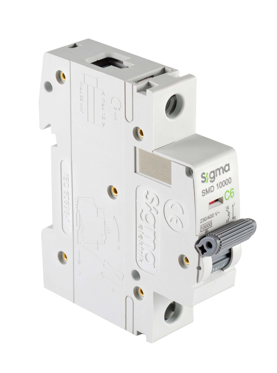 Автоматичний вимикач SIGMA 10 кА, 1Р, 63А "С" (1SMD163C)