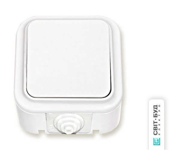 Вимикач 1 кл, 6А, IP54, "Пралеска Аква"