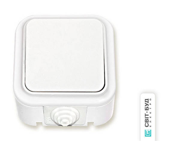 Вимикач 1 кл, 6А, IP54, "Пралеска Аква", фото 1