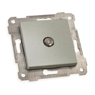 Механізм розетки телевізійної TV "тато", RITA Mutlusan "срібло"