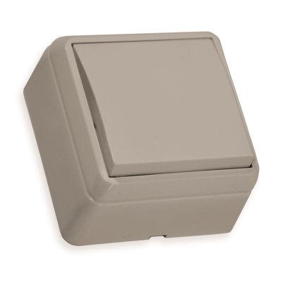 Вимикач 2 кл, 10А, IP 44, NEMLIER Mutlusan сірий