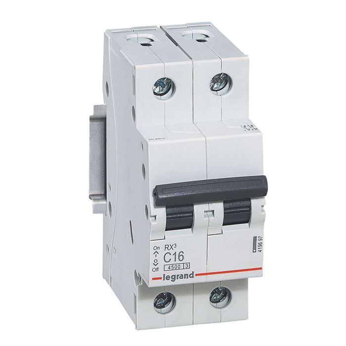 Автоматичний вимикач Legrand RX3, 4,5 КА, 32A, 2Р, "С"
