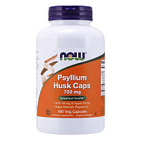 Натуральна добавка NOW Psyllium Husk 700 mg, 180 вегакапсул