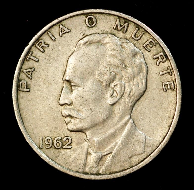 Монета Куби 20 сентаво 1962-68 рр. Хосе Марті