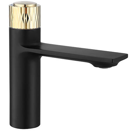 Змішувач для раковини (рукомийники) REA STORM BLACK GOLD низький, фото 2