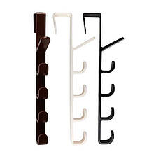 Вішак органайзер на двері U-Fan на 5 гачків пластиковий 27.5 см