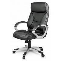 Крісло офісне Just Sit ROMA для персоналу Комп'ютерне крісло для офісу керівника будинку Чорне