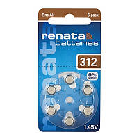 Батарейки для слуховых аппаратов Renata, Германия 312
