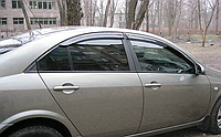 Дефлектори вікон Nissan Primera (P12) 2002-2007 седан-хетчбек. Вітровики на Nissan Primera