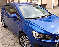 Дефлекторы окон Chevrolet Aveo 2011-2015 хетчбек 5 дв. Ветровики на Chevrolet Aveo