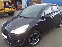 Дефлекторы окон Citroen C3 2009 -2015 HB. Ветровики на Citroen C3 хетчбек