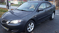 Дефлекторы окон Mazda 3 (I) 2003-2009 Sedan (HIC). Ветровики на Mazda 3 седан