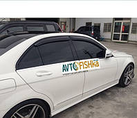 Дефлекторы окон Mercedes C-klasse W-204 2007-2014 Sedan. Ветровики на Mercedes C-klasse W-204 седан