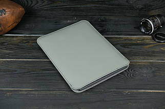 Шкіряний чохол для MacBook Air 13" (2018-2021) Дизайн №1 з повстю, натуральна шкіра Grand, колір Сірий, фото 5