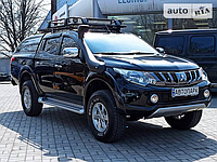 Дефлекторы окон на Mitsubishi L-200 2015 -> (HIC). Ветровики на Mitsubishi L-200