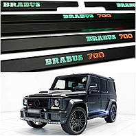 Накладки на пороги black с подсветкой Brabus 700 на Mercedes-Benz G-class W463 (1979-2018)