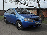 Дефлекторы окон Chevrolet Аvео I,II (T200) сед 2002-2008 (скотч) AV-Tuning. Ветровики на Chevrolet Аvео 1,2