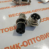 Роз'єм металевий 4-pin 16мм для товарних ваг комплект (мама+тато), фото 10