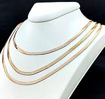 Потрійний ланцюжок Stainless Steel. Сталь. Позолота ЧВ. Довжина: 41-45 см