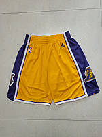 Желтые баскетбольные шорты Лейкерс Adidas Los Angeles Lakers NBA Swingman shorts