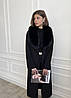 Базове жіноче пальто з хутром песця 40, 42, 44, 46, 48, 50, 52 жіноче зимове пальто з кашеміру, фото 8